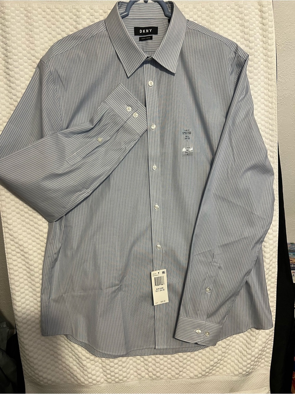 DKNY Light Blue Pinstripe Men’s Dress Shirt